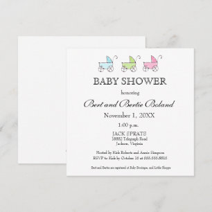 C'est Triplets Baby shower Invitation