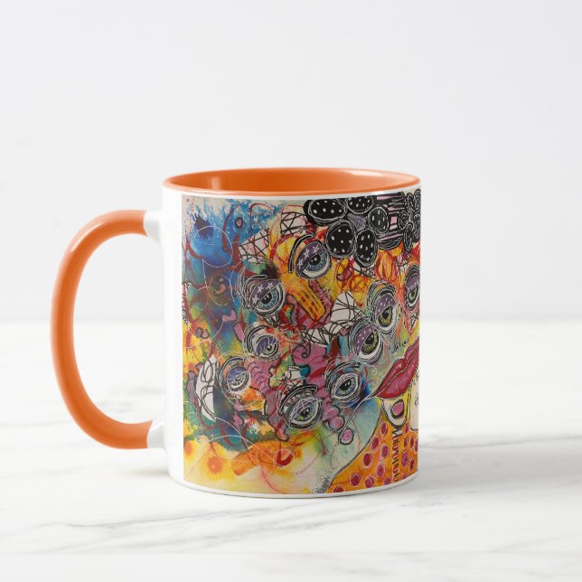 "C'est trop bondé ici !" Beverage Mug (Gauche)