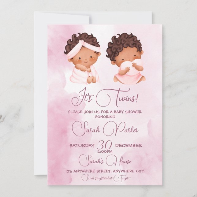 C'est Twins Baby shower Invitation (Devant)