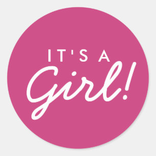 C'est un Autocollant Baby shower fille - rose et b
