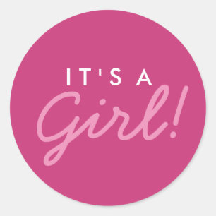 C'est un Autocollant Baby shower fille - rose et b