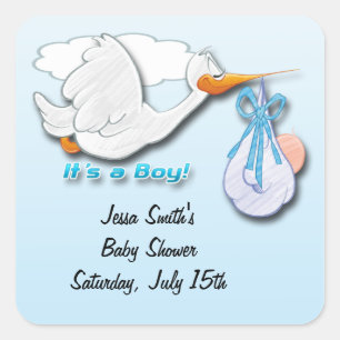 C'est un Baby shower de cigogne Favor autocollants
