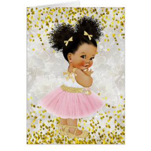 C'est un Baby shower Fille Afro Puffs Baby Balleri