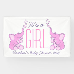 C'est un baby shower fille bannière signalétique