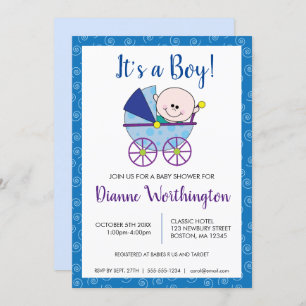 C'est un Baby shower garçon Invitation