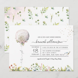 C'est un ballon fille Invitation à une baby show