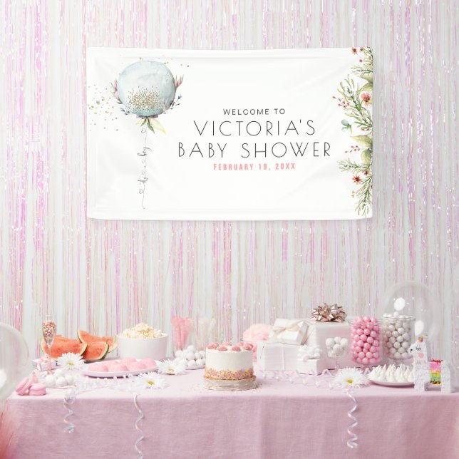 C'est un garçon | Bannière de bienvenue du baby sh (Fête)