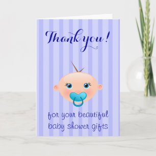 C'est un garçon - Carte de remerciements Baby show