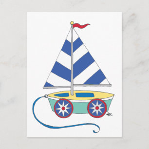 C'est un garçon ! Carte postale Toy Sailboat