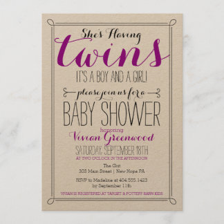 C'est un garçon et une invitation de baby shower