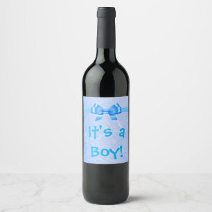 "C'est un garçon" Étiquette de bouteilles de vin