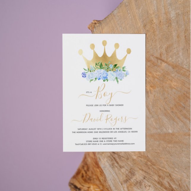 C'est un garçon Invitation baby shower fleuri (Créateur téléchargé)