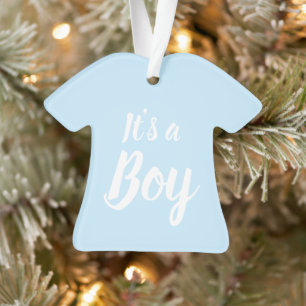 C'est un garçon, un baby shower bleu clair, révèle