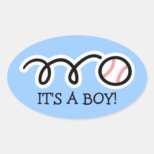 C'est un petit garçon | Gros stickers de baseball  (Devant)