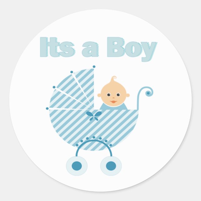 C'est un Sticker Baby shower garçon (Devant)