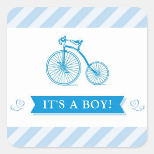 C'est un Stickers Baby shower bleu garçon