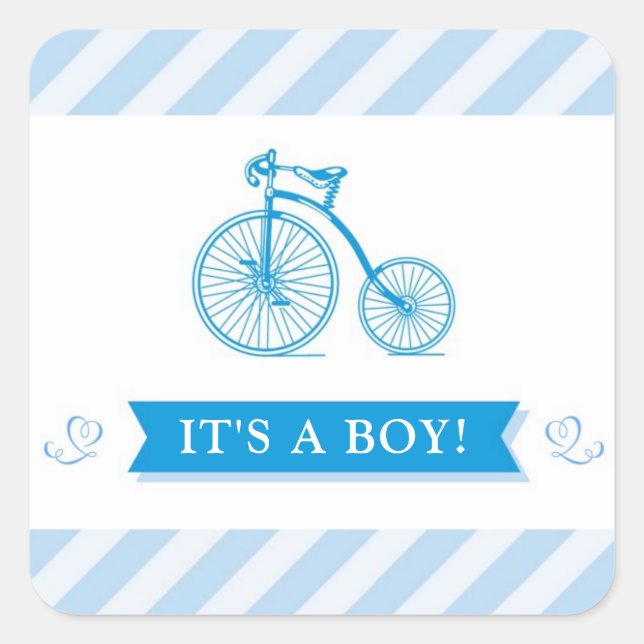 C'est un Stickers Baby shower bleu garçon (Devant)