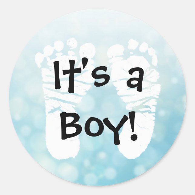 C'est un Stickers Baby shower bleu garçon (Devant)