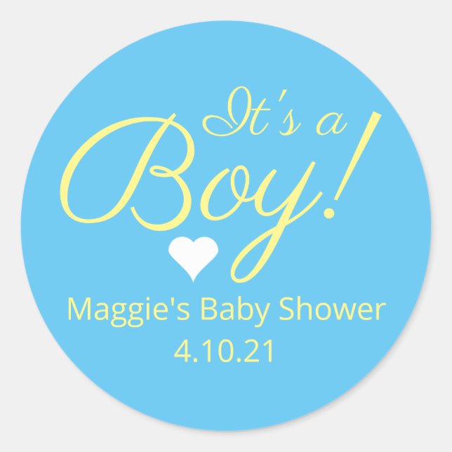 C'est un Stickers Baby shower Garçon (Devant)