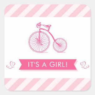 C'est un Stickers Baby shower rose fille