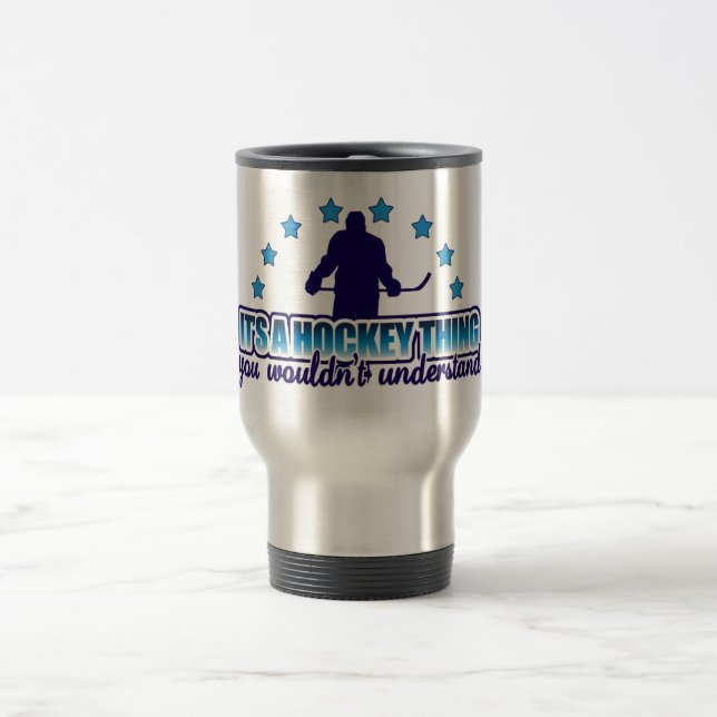 C'est un truc de hockey Travel Mug (Centre)