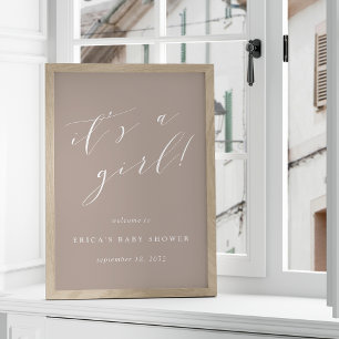 C'est une Affiche de bienvenue d'Baby shower de fi