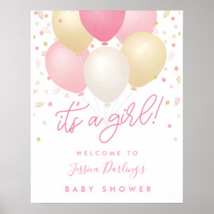 C'est une affiche de bienvenue pour Baby shower ro