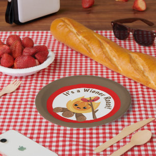 C'est une assiette de la soirée Wiener Roast