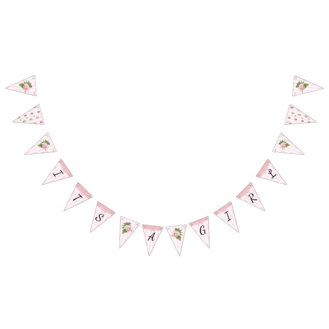 C'est une bannière de Baby shower de rose rose ros (Tout)
