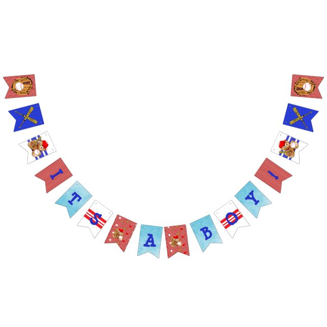 C'est une bannière orientée de baby shower de (Tout)