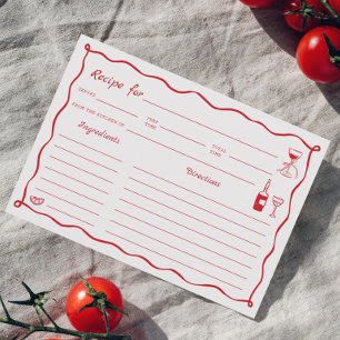 C'est une carte de recette de Fête des mariées Amo