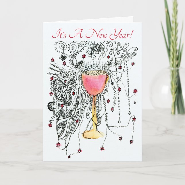 C'est une carte de vacances personnalisable pour l (Devant)