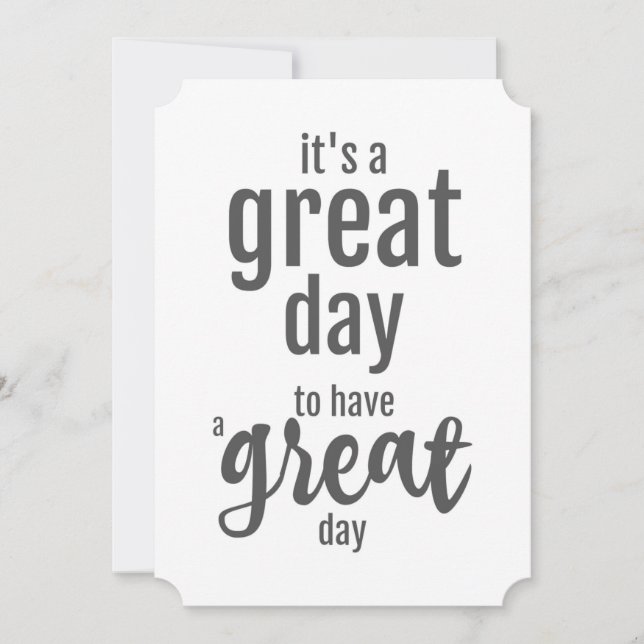 C'est une carte d'encouragement du grand jour (Devant)