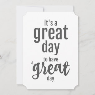 C'est une carte d'encouragement du grand jour