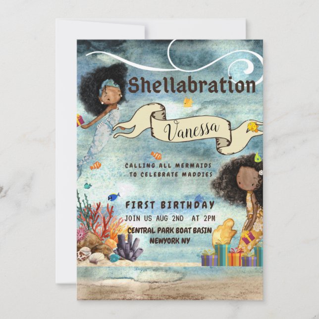 C'est une carte d'invitation d'anniversaire de la  (Devant)