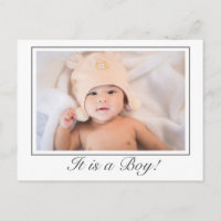 C'est une carte postale d'annonce de naissance de 