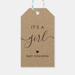 C'est une étiquette cadeau de fille, étiquette cad
