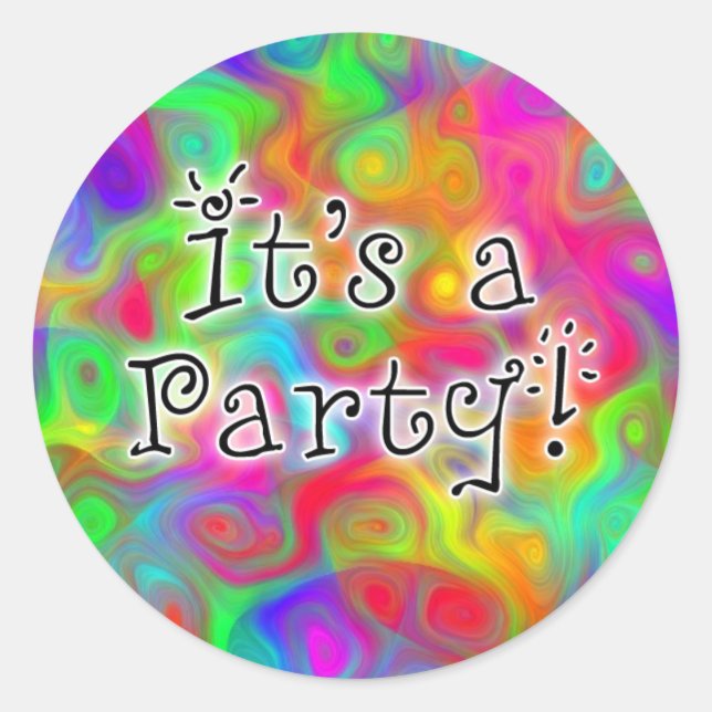 C'est une fête ! Autocollant (Devant)