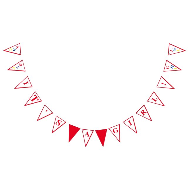 C'est une fille ABC couleurs primaires banderole (Tout)