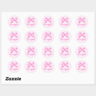C'est une fille en arc rose noeud autocollants bab