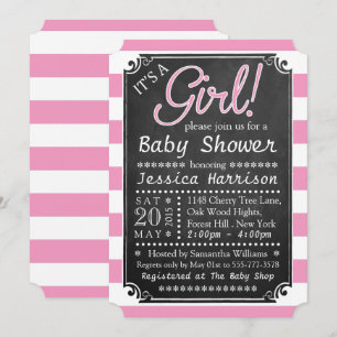 C'est une fille ! Faire-part de baby shower sur ta