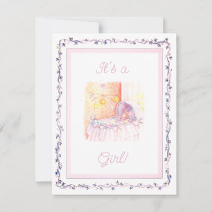 C'est une fille Faire-part de naissance