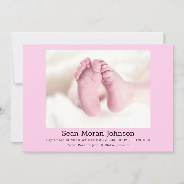 C'est une fille Faire-part de naissance Stork (Devant)