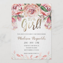 C'est une fille - Invitation Baby shower de Tea Pa