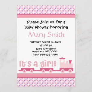 "C'est une fille !"  Invitation de baby shower de