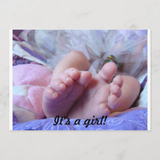 C'est une fille ! Invitations de baby shower