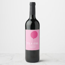 C'est une fille moderne Whimsical Étiquette de vin