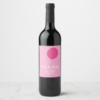 C'est une fille moderne Whimsical Étiquette de vin