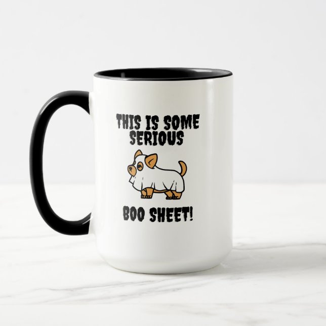 C'est une grosse feuille de livre Drôle Chien Mug (Gauche)