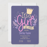 C'est une invitation à un Baby shower de fille